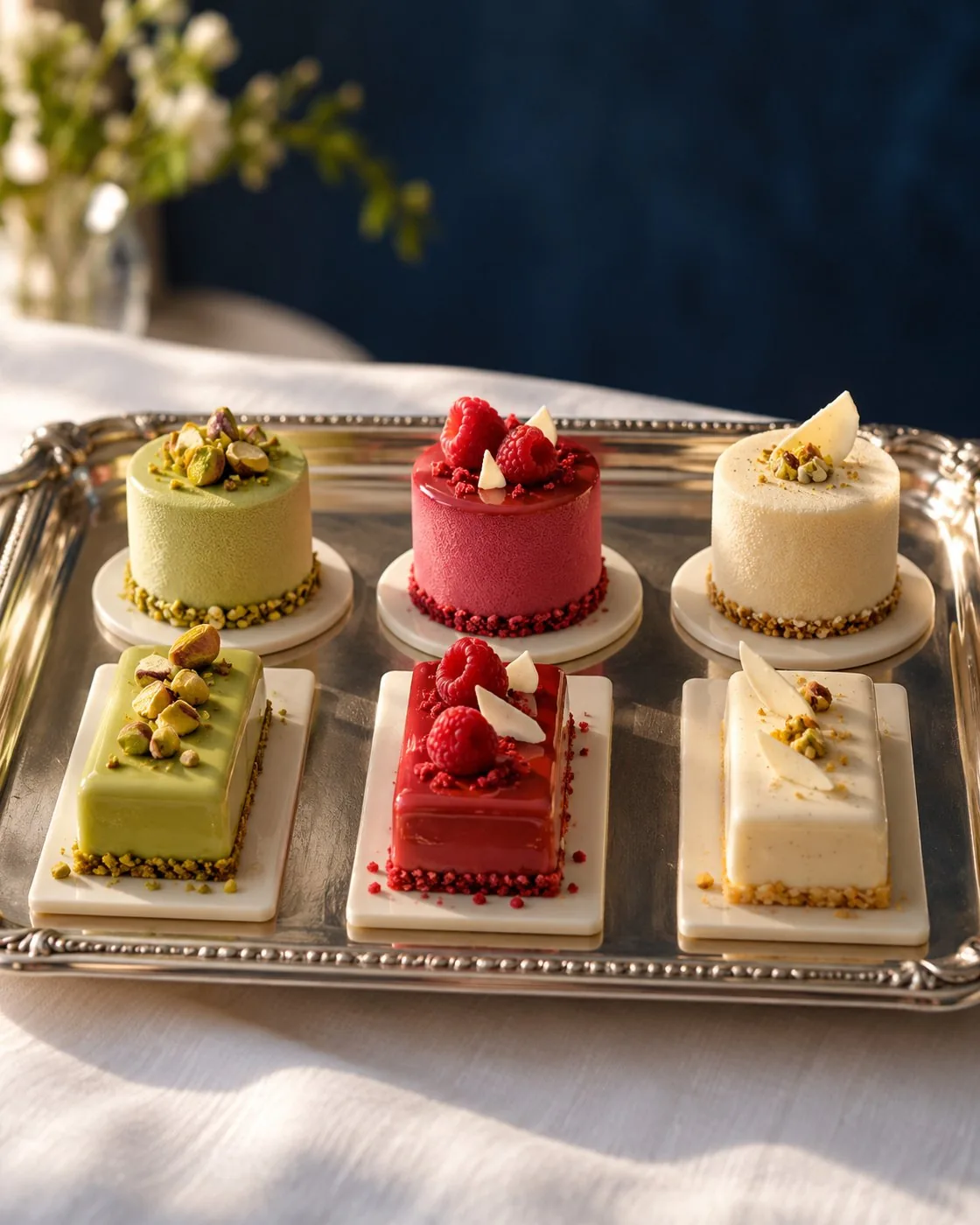Plateau de desserts glacés réalisés avec le programme Crystal