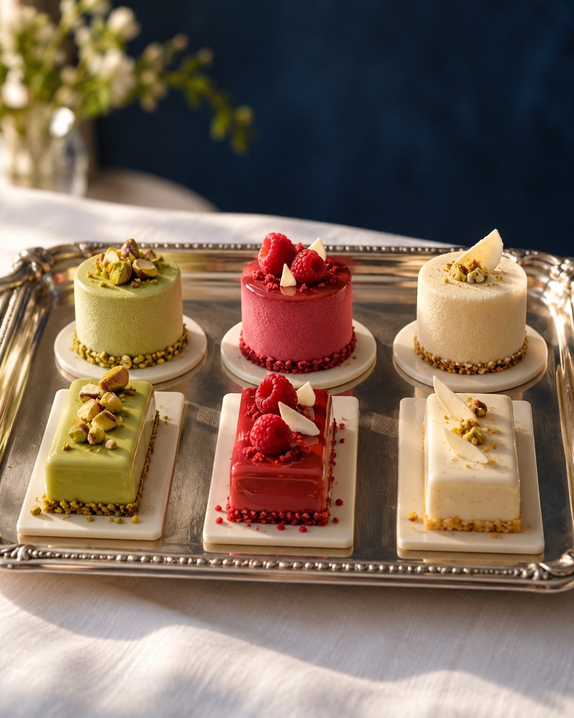 Plateau de desserts glacés réalisés avec le programme Crystal